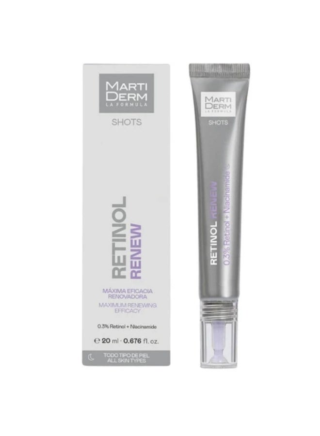 MartiDerm Shots Retinol Renew Intensive Resurfacing and Anti-Aging Face Serum - 20ml - Image 1