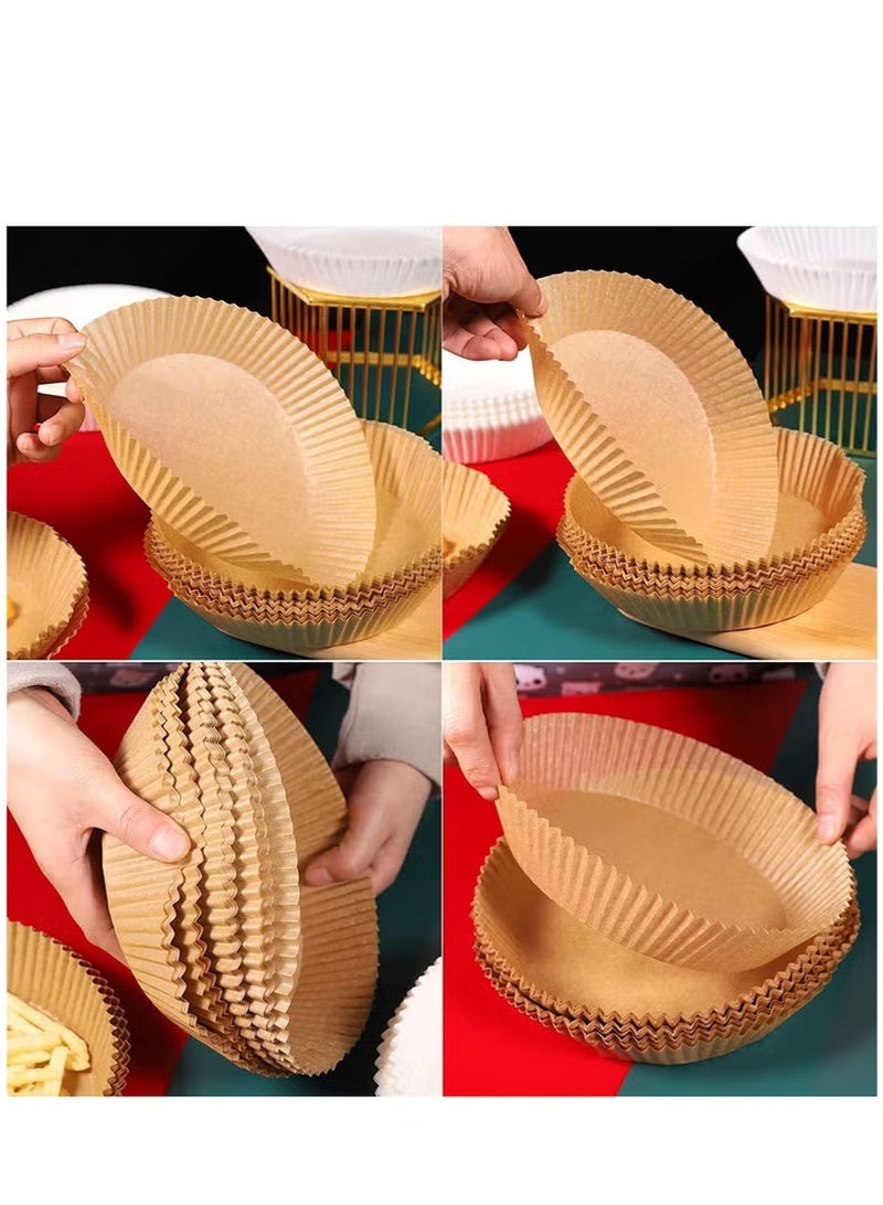 NiceArt 100 pieces of air fryer circular non stick steamer pad, used for high-temperature baking of food with silicone oil paper - Image 5