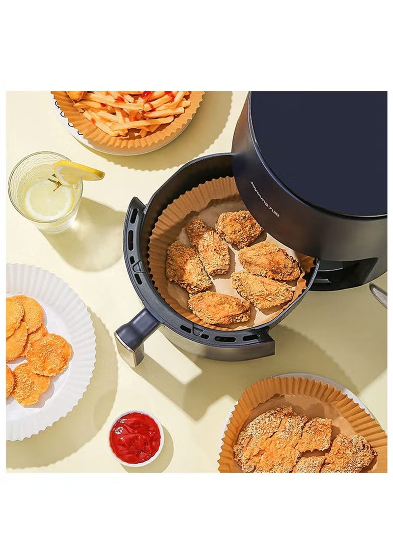 NiceArt 100 pieces of air fryer circular non stick steamer pad, used for high-temperature baking of food with silicone oil paper - Image 4