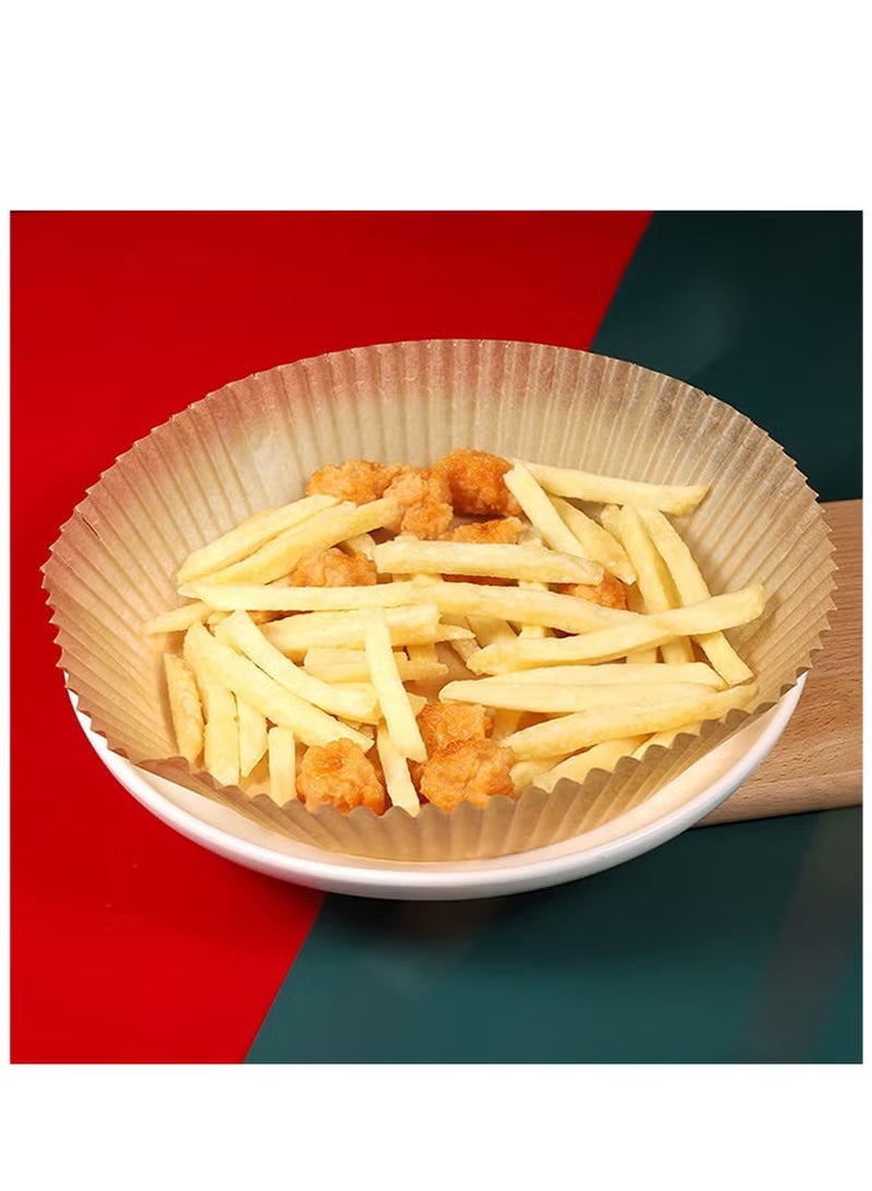 NiceArt 100 pieces of air fryer circular non stick steamer pad, used for high-temperature baking of food with silicone oil paper - Image 3