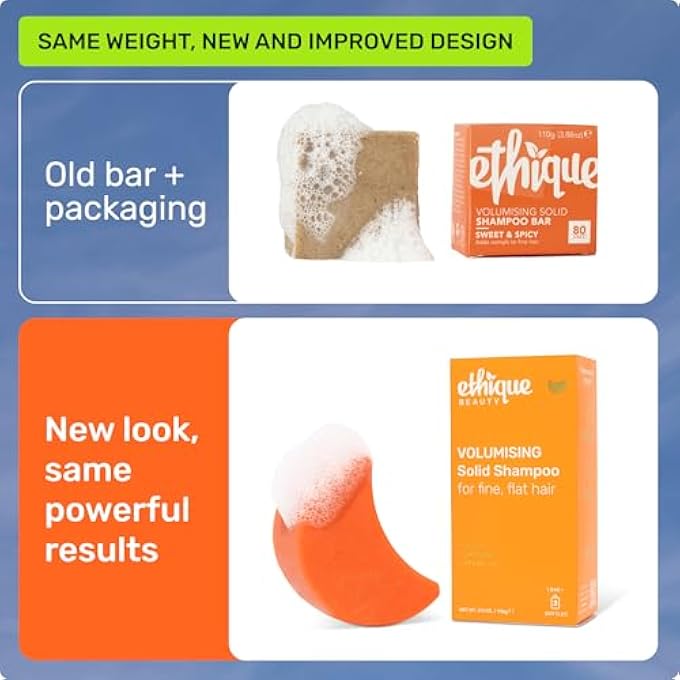 Ethique VOLUMIZING SHAMPOO BAR WITH BIOTIN FOR THIN, FINE HAIR - PLASTIC-FREE, VEGAN, CRUELTY-FREE, 3.88 OZ - FORMERLY SWEET & SPICY - FORMERLY SWEET & SPICY - Image 3