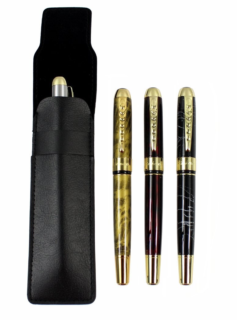 Gullor 4 PCS in Set 250 Fountain Pen Cartridge Pens in 4 Colors with Pen Pouch - Image 4