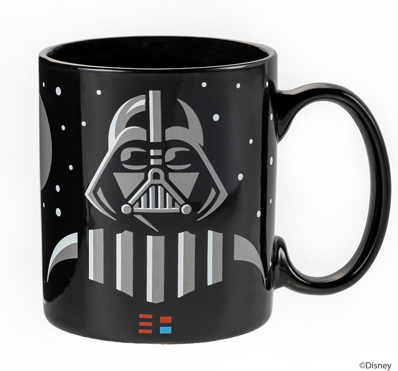 Uncanny Brands مجموعة هدايا صانعة القهوة ذات الكوب الواحد من أنكاني براندز ستار وورز دارث فيدر وستورم تروبر مع 2 أكواب - Image 5