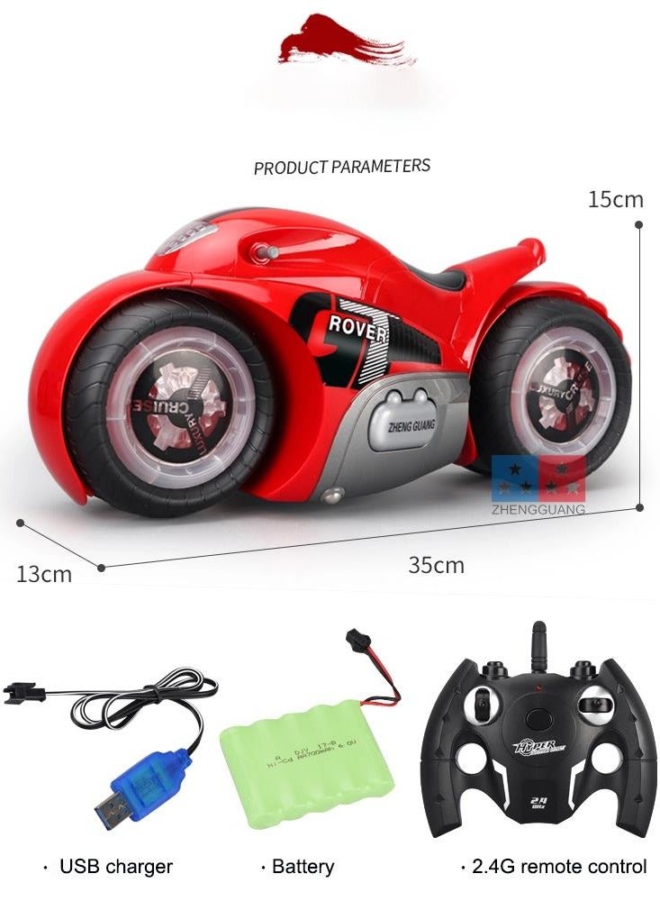Zeng Guang Moto Rover Remote Controlled Motorcycle Toy for Boys - red and Black - Image 2