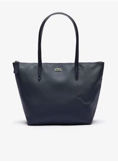 LACOSTE Women's L12.12 Concept Fashion Versatile Large Capacity Zipper Handbag Tote Bag Shoulder Bag Medium Black  - Image 1