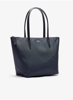 LACOSTE Women's L12.12 Concept Fashion Versatile Large Capacity Zipper Handbag Tote Bag Shoulder Bag Medium Black  - Image 2