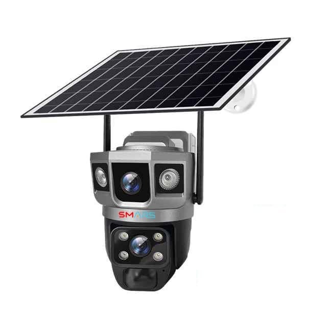 smars 4+4 MP 4G Sim Eneabled Dual Lens Solar Powered Outdoor Security Ptz Camera with Audio & Video Recording | 2 Way Talk | IP66 Water Proof | Night Vision | 360° View | Cloud Storage - Image 5