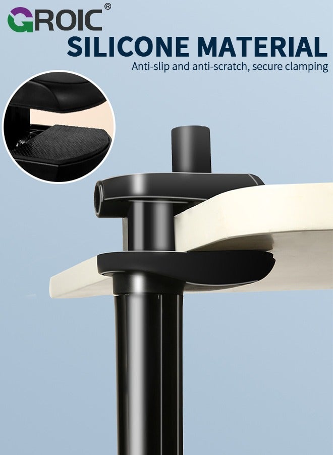 GROIC Mobile Phone Tablet Stand Desk Gooseneck Tablet Holder 360 Flexible Lazy Arm Holder Clamp Mount Bracket Bed for Phones Tablets 3.5"-12.9" Cell Phone Holder Self Timer  - Image 4