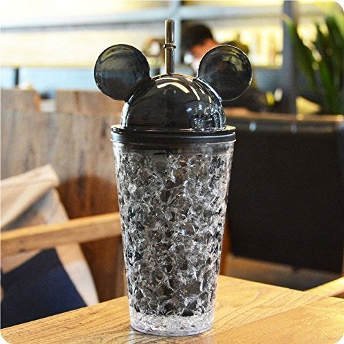 Crackles 450ml Mug Bottle/Jelly Sipper/Gel Feezer Sipper/Icecream Cup with Straw for Cold Beverages, Water and Drinks (Assorted Colors) - Image 5