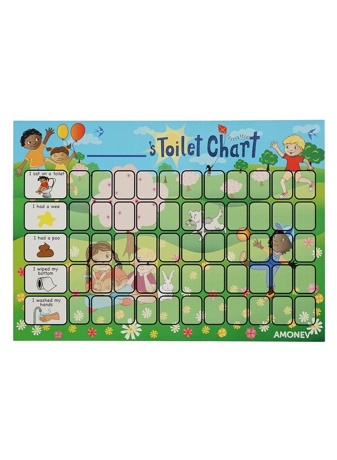 Amonev Children Toilet Training Reward Chart and Potty Training Reward Chart for Boys and Girls Toddlers Twin Pack with 225 Star Stickers Included - Image 2