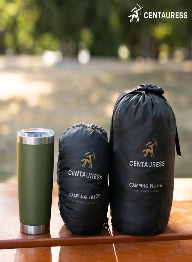 Centauress Small Backpacking Camping Pillow | Camp Pillow w/Machine-Washable Cover | Packable Travel Pillow w/Pouch + Strap | Hammock Pillow | Hiking | Camping Gear & Accessories - Image 3