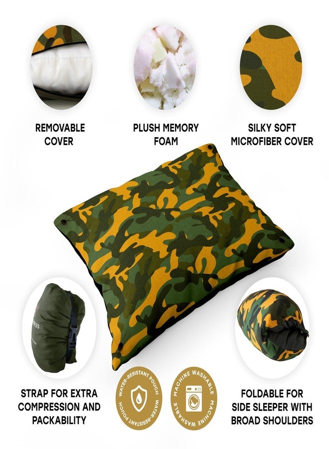 Centauress Small Backpacking Camping Pillow | Camp Pillow w/Machine-Washable Cover | Packable Travel Pillow w/Pouch + Strap | Hammock Pillow | Hiking | Camping Gear & Accessories - Image 2