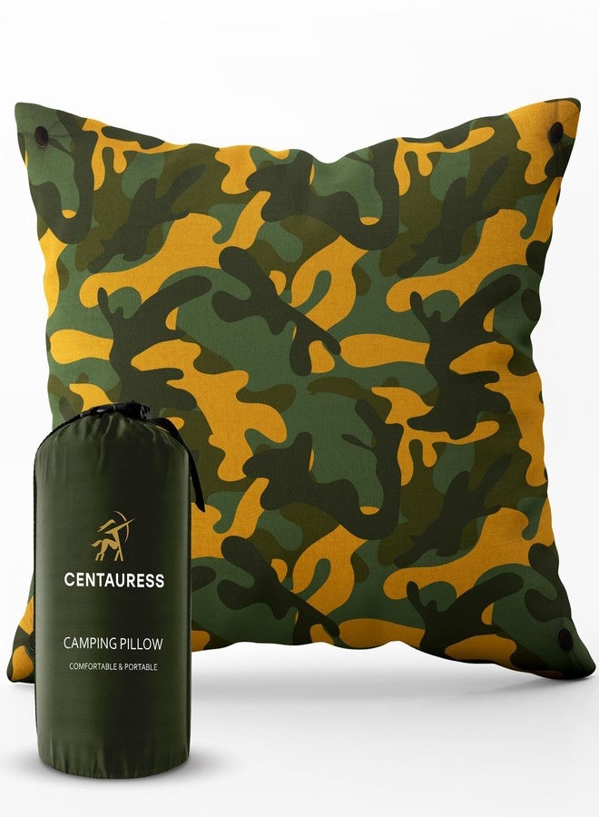 Centauress Small Backpacking Camping Pillow | Camp Pillow w/Machine-Washable Cover | Packable Travel Pillow w/Pouch + Strap | Hammock Pillow | Hiking | Camping Gear & Accessories - Image 1