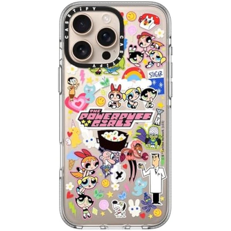 Casetify Clear iPhone 16 Pro Max Case 【Co-Lab/Not Yellowing / 6.6ft Drop Protection/Compatible with Magsafe】 - The Powerpuff Girls Stickermania Case - Clear - Image 4
