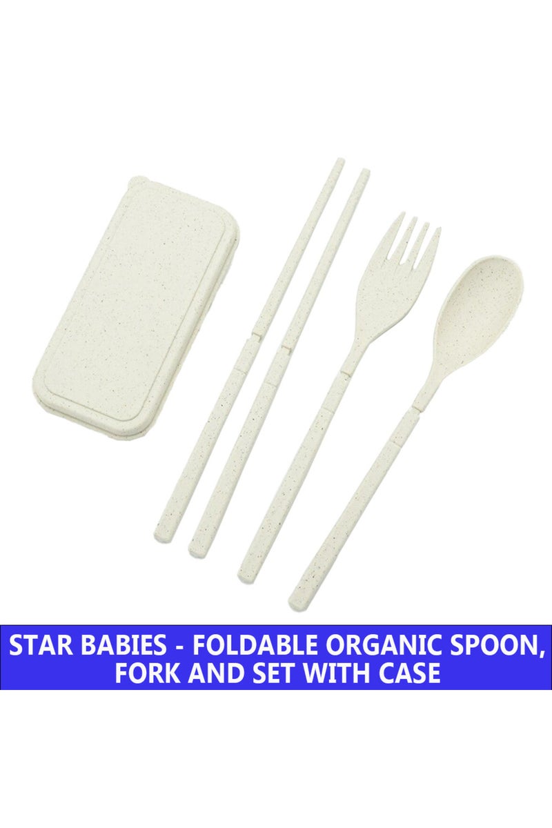 Star Babies Organic Mini Fork, Spoon & Chopstick Set - 3 Pcs - Image 2