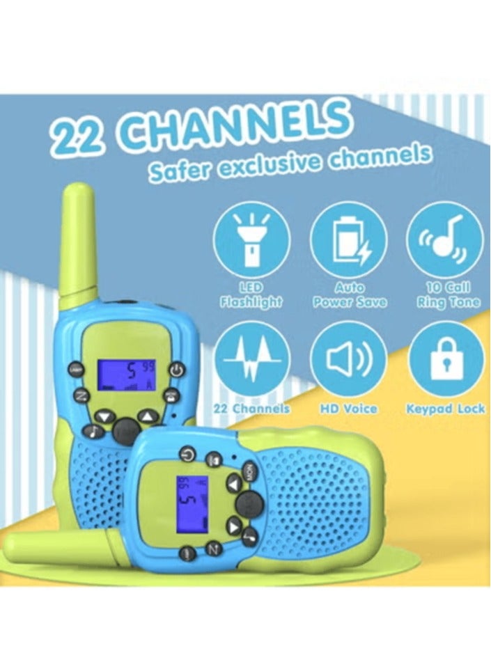 Toys for 3-12 Year Old Boys Girls, Walkie Talkies for Kids 22 Channels 2 Way Radio Toy with Backlit LCD Flashlight, 3 Miles Range for Outside, Camping, Hiking (Blue)  - Image 3
