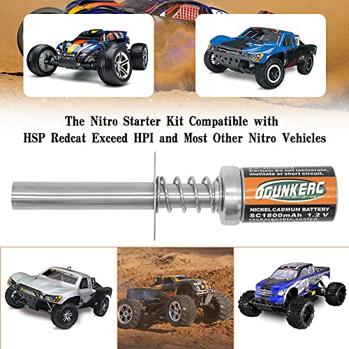 OGUNKE OGRC Nitro Starter Glow Plug Igniter Charger Tools Fuel Bottle Combo for Traxxas Redcat HSP Nitro Powered 1/8 1/10 RC Car - Image 4
