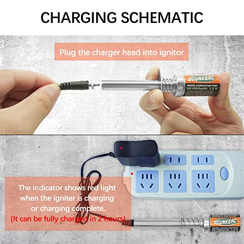 OGUNKE OGRC Nitro Starter Glow Plug Igniter Charger Tools Fuel Bottle Combo for Traxxas Redcat HSP Nitro Powered 1/8 1/10 RC Car - Image 5