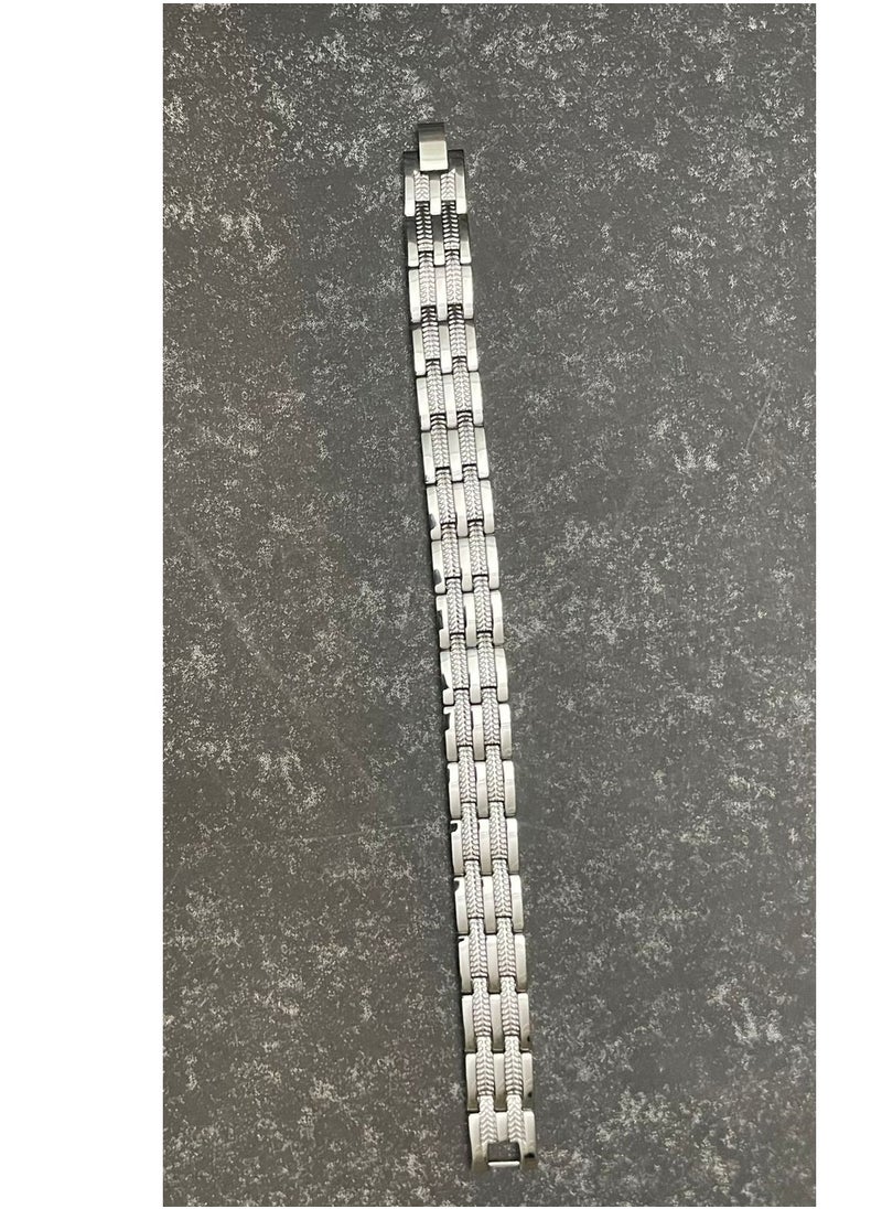 Relax Smart - Titanium Steel Magnetic Bracelet Powerful Magnetic Therapy Bracelet Titanium steel bracelet with magnet is solid design and comes with adjustable length - Image 1