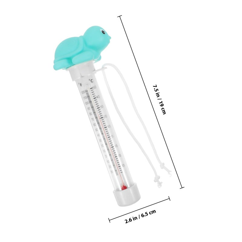 Large Blue Floating Pool Thermometer with String for Swimming Pools - Image 3
