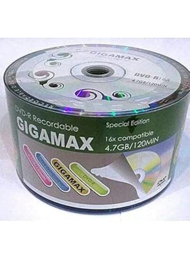 Gigamax GigaMax Blank DVD Disk, 50 Count 