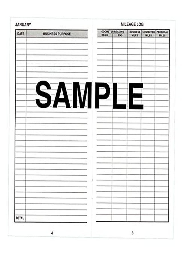 Dome Auto Mileage Log, Undated, 3 1/4 x 6 1/4, 32 Forms. Made in The USA - Image 2
