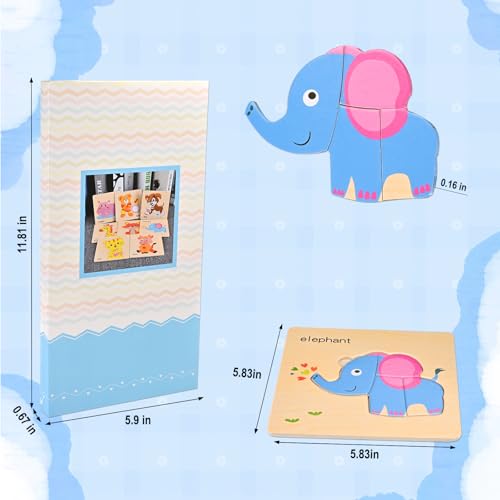 Faburo 8pcs Wooden Puzzles for Toddlers 1 2 3 4 Toddler Puzzles Ages 1 2 3 4 Montessori Educational Jigsaw Toys Puzzles Christmas Birthday Gift for Kids Girl Boy 14 Year Old Zoo Animals - Image 5