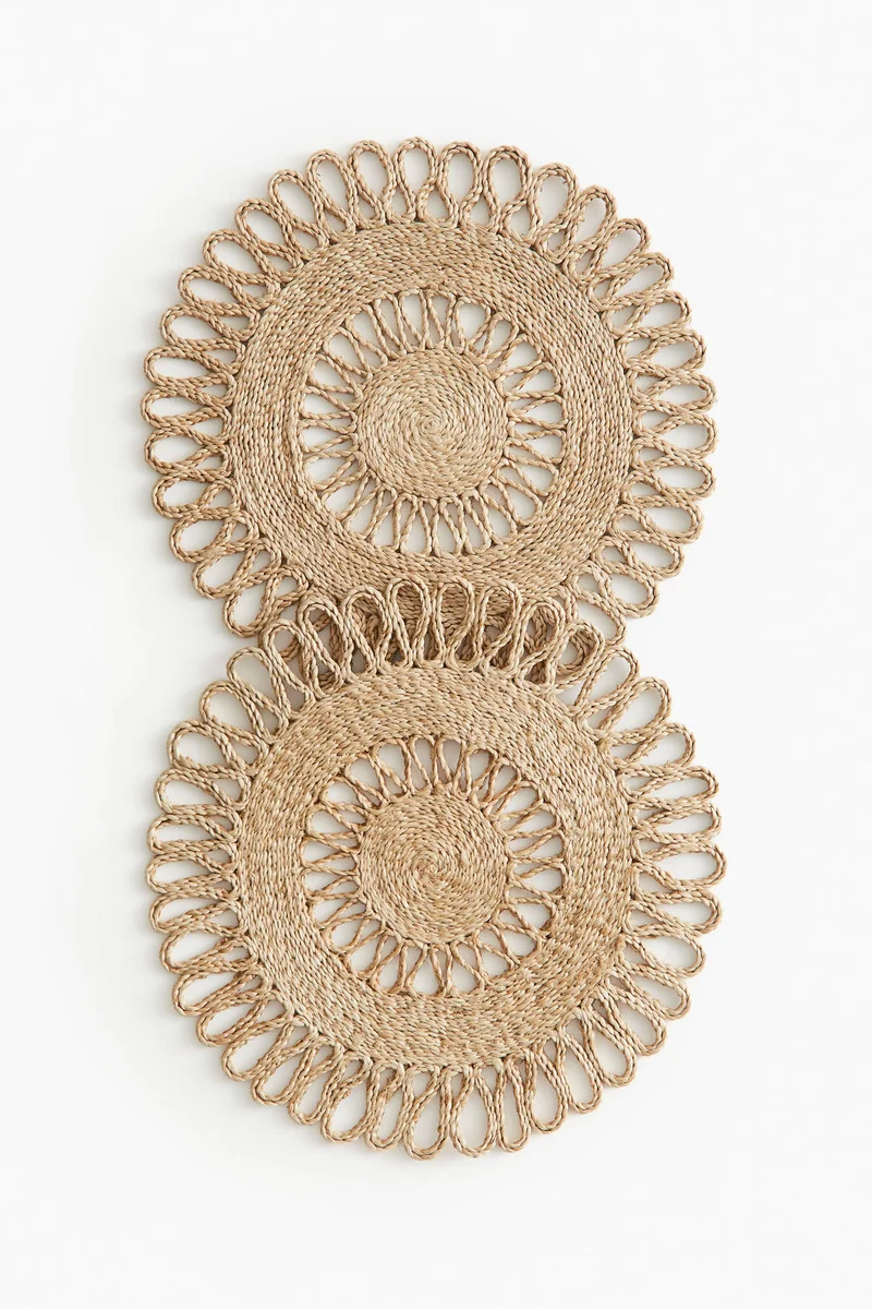 H&M 2-pack jute place mats