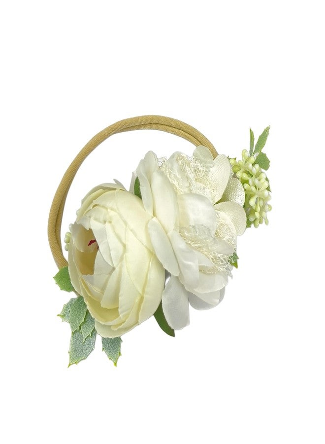 FAIRYTALE Floral Baby Headwear Soft Stretchable Elastic Headbands For Girls. - Image 1