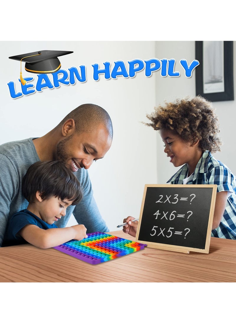 Bebiland Learning Number Toy for Toddler, Multiplication Game Table, Numbers Addition and Multiplication Table in one, Montessori Math Counting Toys for Toddlers, Number Blocks Toys for 2 3 4 Year Old Girls Boys Rainbow Dimple Fingertip Toys, Stress Relieving (Multicolour)  - Image 4