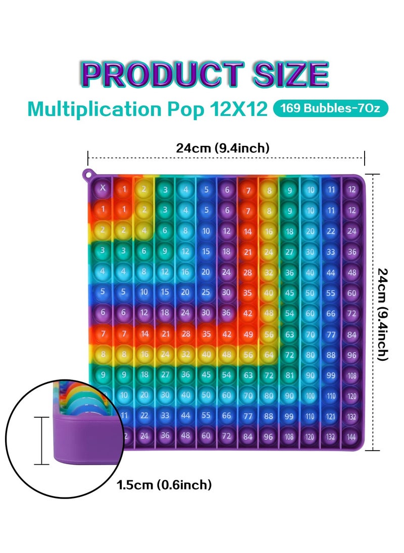 Bebiland Learning Number Toy for Toddler, Multiplication Game Table, Numbers Addition and Multiplication Table in one, Montessori Math Counting Toys for Toddlers, Number Blocks Toys for 2 3 4 Year Old Girls Boys Rainbow Dimple Fingertip Toys, Stress Relieving (Multicolour)  - Image 2