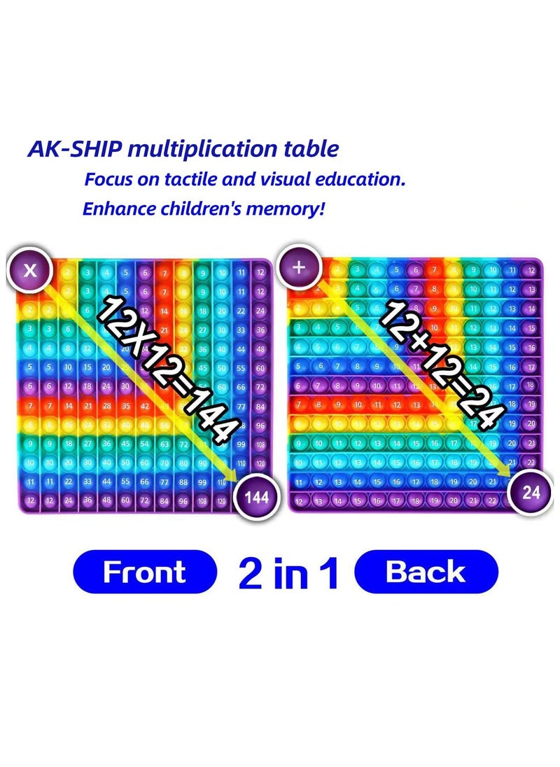 Bebiland Learning Number Toy for Toddler, Multiplication Game Table, Numbers Addition and Multiplication Table in one, Montessori Math Counting Toys for Toddlers, Number Blocks Toys for 2 3 4 Year Old Girls Boys Rainbow Dimple Fingertip Toys, Stress Relieving (Multicolour)  - Image 3