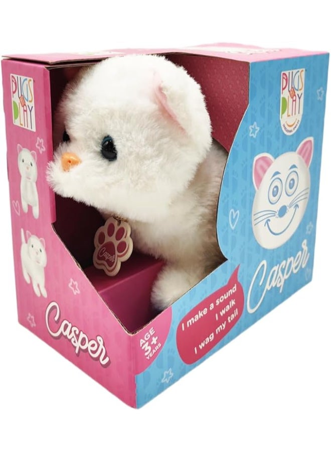 Pugs at Play Casper Walking Cat – Interactive Electronic Pet Toy for Kids Ages 3+ - Image 1