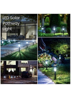 Arabest Solar Lights Outdoor, 12Pack Solar Garden Lights Outdoor Ground Lights Stainless Steel Solar Waterproof Landscape Lights Cool White  - Image 3