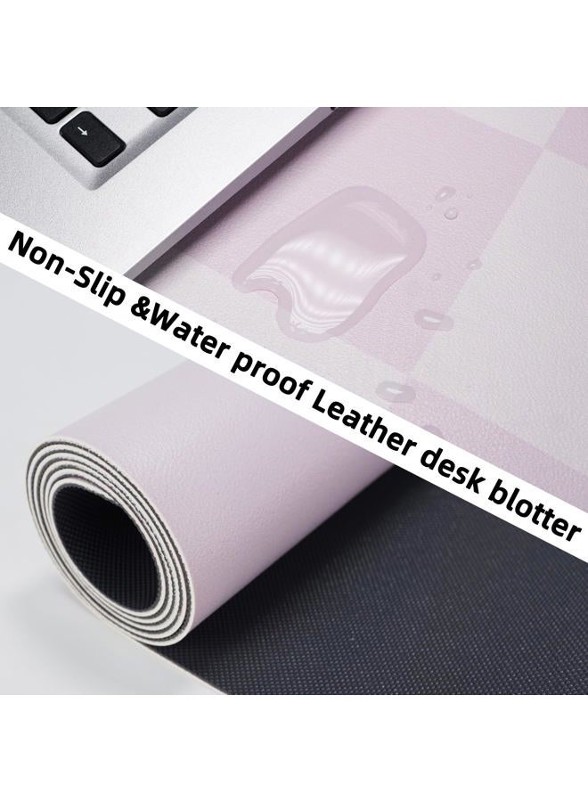 AFIING Non-Slip Desk Pad, Mouse Pad, Waterproof PU Leather Desk Protector, Large Desk Blotter, Easy Clean Laptop Desk Writing Mat for Work/Home/Decor(Purple 31.5" x 12") - Image 3