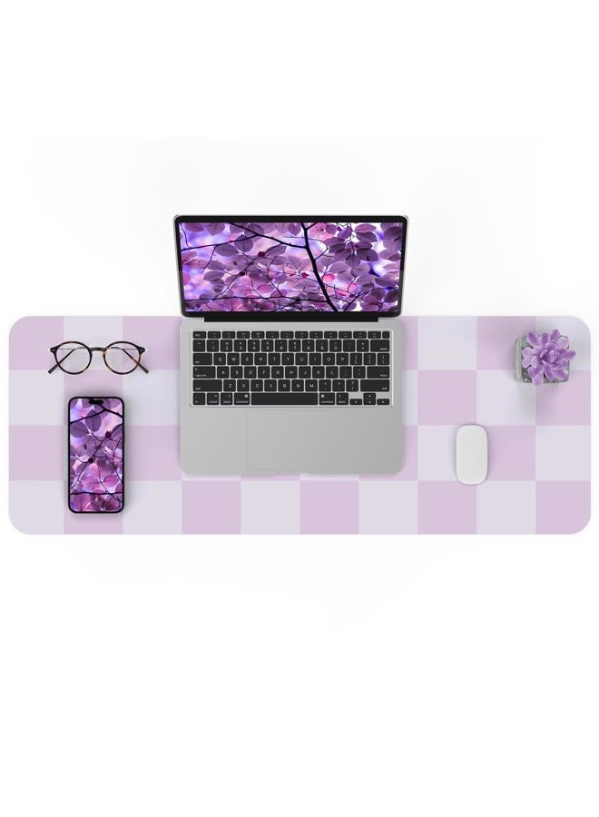 AFIING Non-Slip Desk Pad, Mouse Pad, Waterproof PU Leather Desk Protector, Large Desk Blotter, Easy Clean Laptop Desk Writing Mat for Work/Home/Decor(Purple 31.5" x 12") - Image 1