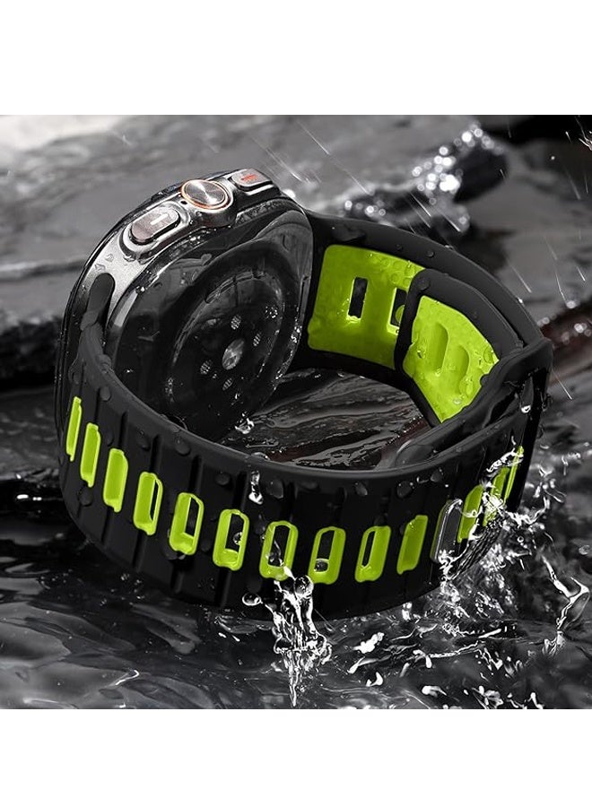 Sport Band for Galaxy Watch 7 Ultra Bands,Compatible with Samsung Watch Ultra Band, Soft Silicone Breathable Waterproof Loop Replacement Strap for Galaxy Ultra Watch Band 47mm for Men - Image 4