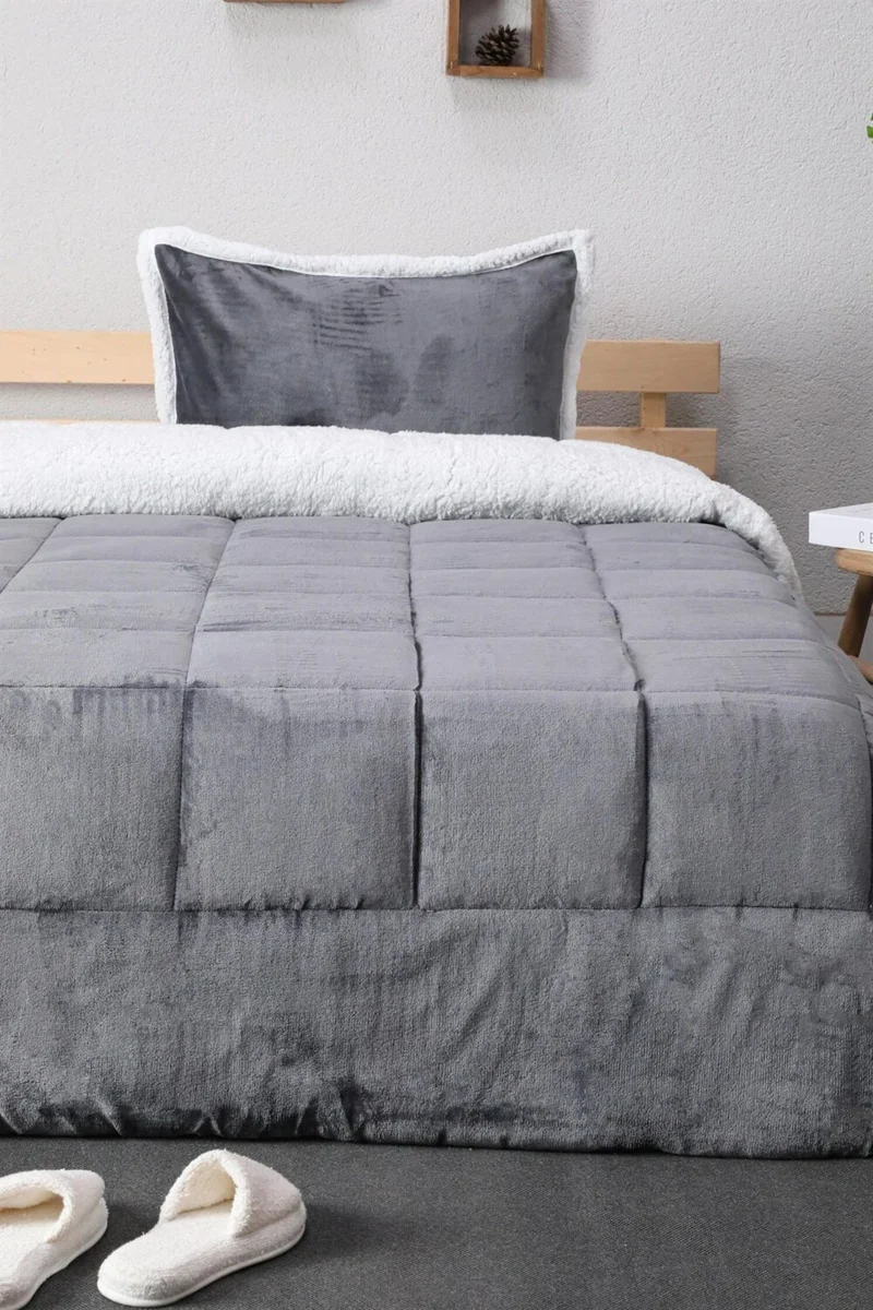 فافورا Comforter Single Blanket Set - Anthracite