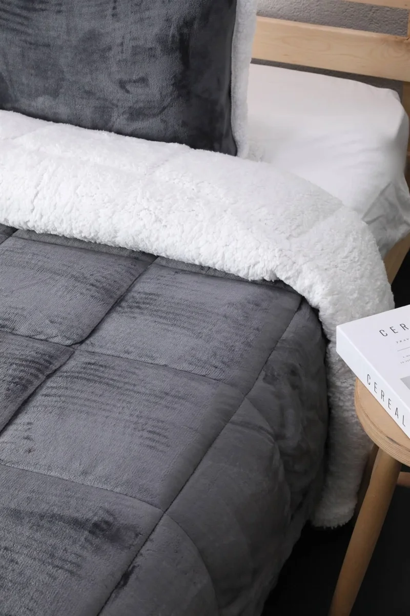 فافورا Comforter Single Blanket Set - Anthracite