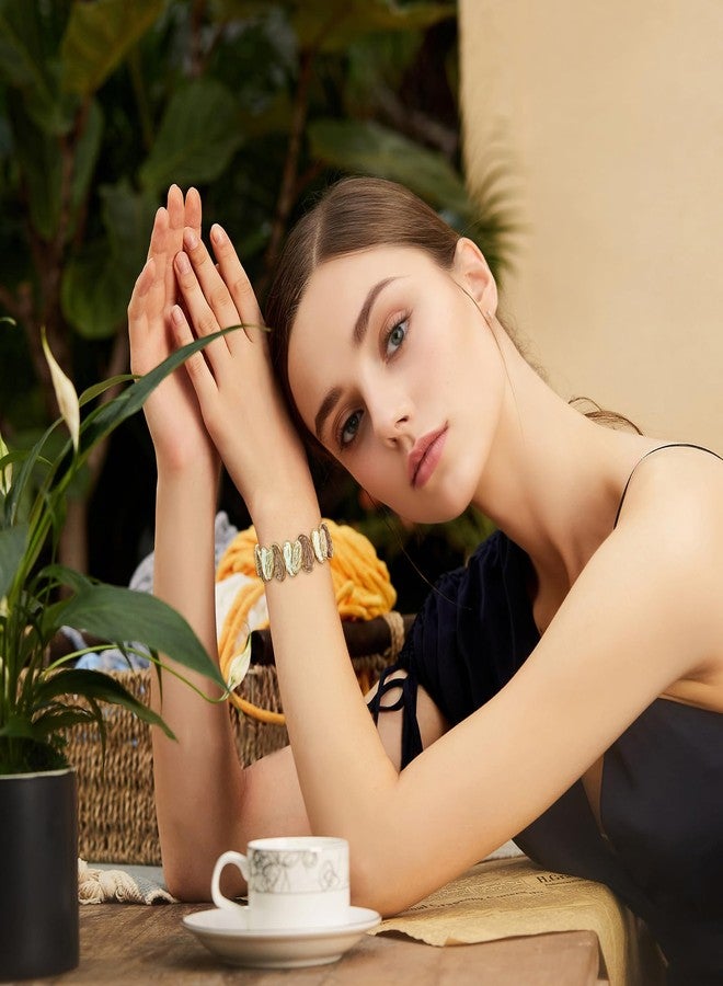 Coiris أساور كويريس رافيا للنساء، أساور يدوية الصنع، سميكة، بيان رافيا بوهيميا للنساء (BR1232-بني) - Image 2