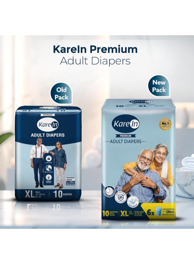 Karein Premium Adult Diaper Tape XL Size, Extra Large, Waist , 30 Unit, Long Protection Hour, Unisex, Quick & Even Absorption, Leakproof, Odour Control, Wetness Indicator - Image 4
