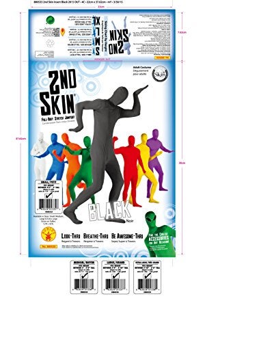 Rubies Rubie's mens Solid Color 2nd Skin costume apparel bodysuits, Black, Medium US - Image 3