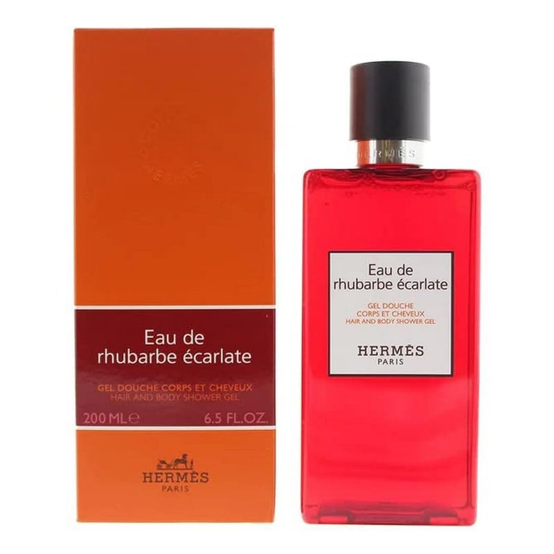 HERMES Eau De Rhubarbe Ecarlate Hair Body Shower Gel 67 Ounce