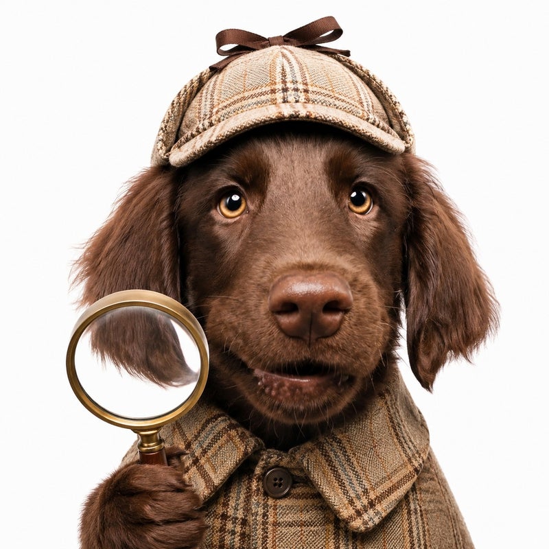 Cute Detective Dog Print Decorative Throw Pillow Cover Sofa Bedroom Cushion Cover - Image 1