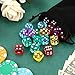 TecUnite 30 Pcs 6Sided Dice Set 14 mm Bulk 6 Sided Colored Dices for Board Games Math Learning - Image 4