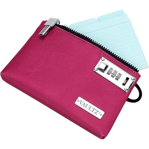 Vaultz Locking Accessories Pouch, 7x10 Inches, Berry (VZ03989) - Image 2