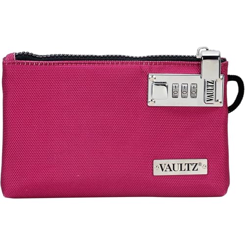 Vaultz Locking Accessories Pouch, 7x10 Inches, Berry (VZ03989) - Image 1
