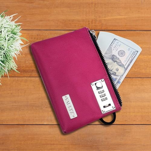 Vaultz Locking Accessories Pouch, 7x10 Inches, Berry (VZ03989) - Image 4