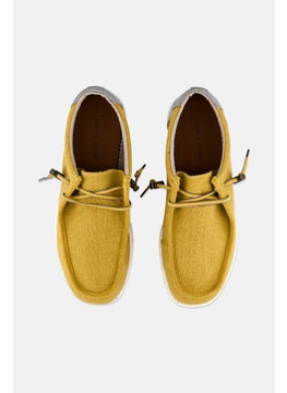 Sun Stone Men Medium Lace Up Casual Shoes, Yellow  - Image 3