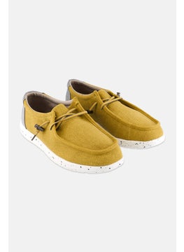 Sun Stone Men Medium Lace Up Casual Shoes, Yellow  - Image 1